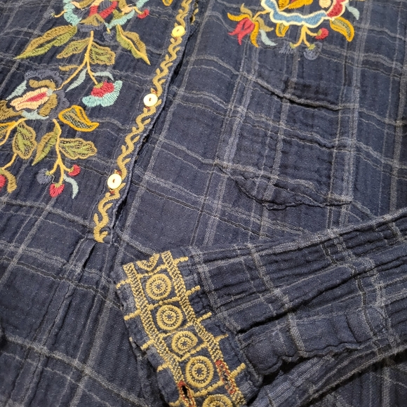 Johnny Was Margot cotton gauzed shirt dress - Picture 5 of 8